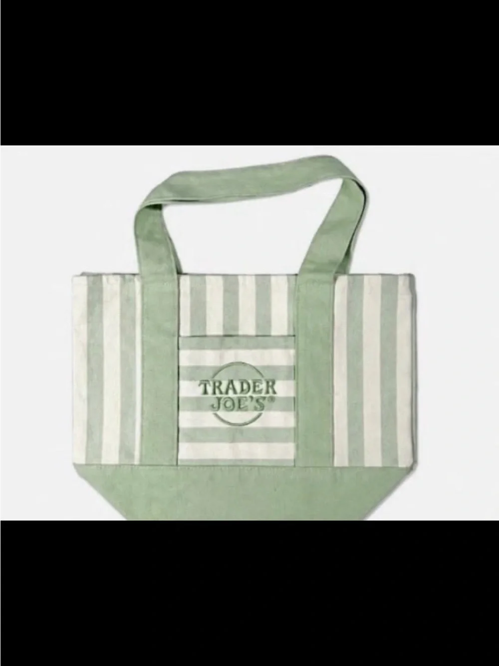 Trader Joe's Pastel Stripe Tote Bag, set of 4 - Picture 4 of 6